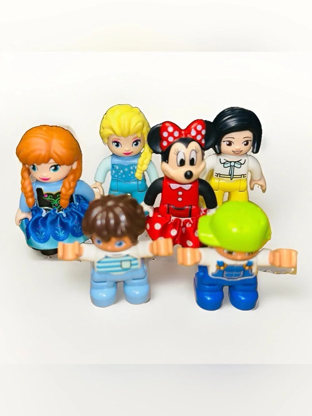 Duplo Figures, Mixed Lot of 6 Figure Pieces Minifigures Frozen Mini Mouse Etc